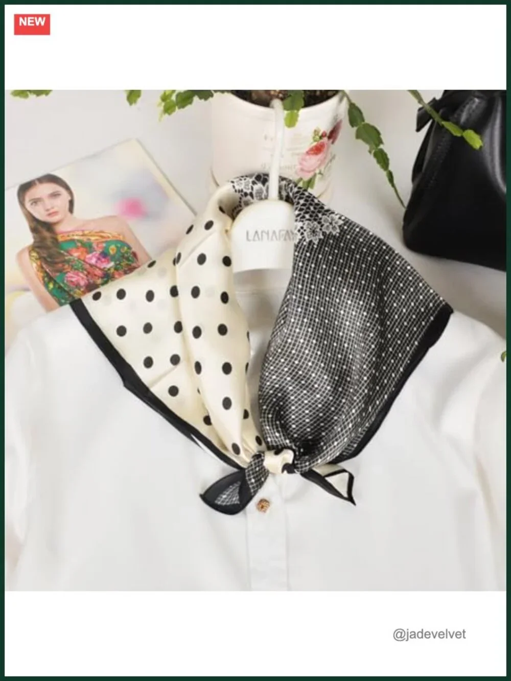 100% Mulberry Silk Square Neck Scarf Neckerchief